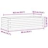 VidaXL Jardinière blanc 90x40x23 cm bois de pin massif, jardinière d'extérieur, bac à fleurs, boîte à plantes, jardinière de 847224