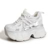 Women's Dad Shoes Summer New Hollow Out Breathable Mesh Sneakers 9.5CM Thick Heels Casual Sports Shoes Versatile Chunky Sneakers
