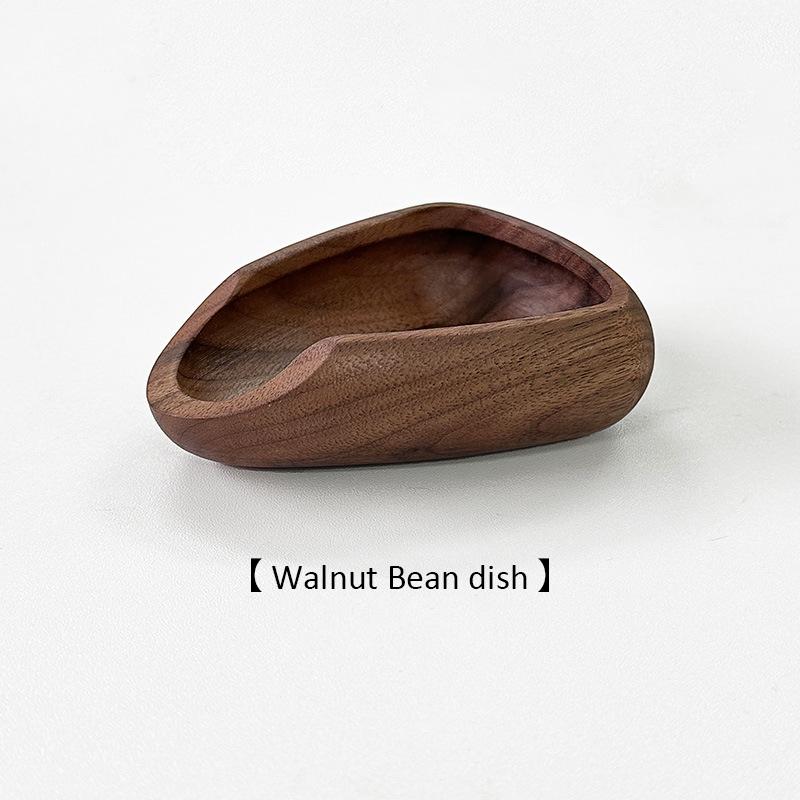 Coffee Beans Dose Trays Wooden Bean Shovel Scoops Ceramic Weighing Bean Dish Coffee Powder Measuring Tray Coffee Accessories