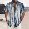 Летняя мужская рубашка с коротким рукавом в гавайском стиле с видом на море Модная повседневная свободная дышащая рубашка с коротким рукавом для пляжного отдыха