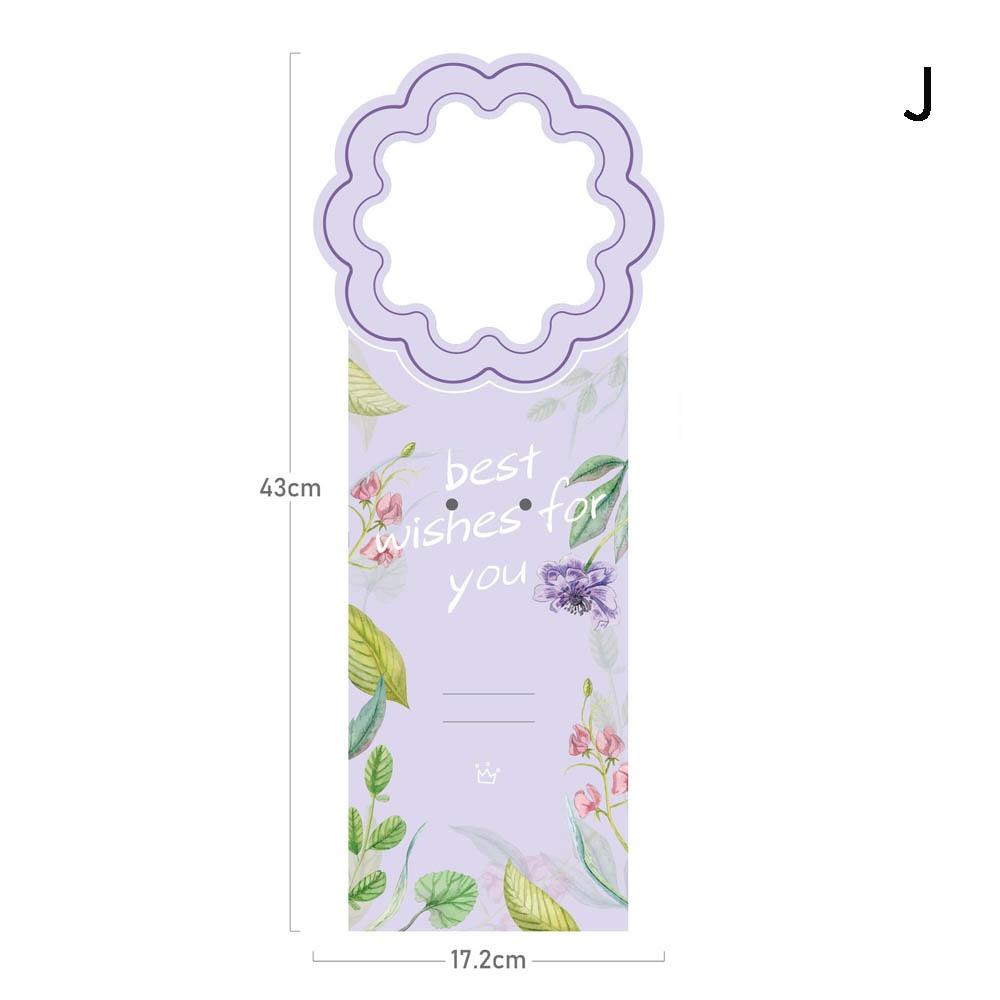 5pcs Carnation Flower Card Paper Flower Insert Bag New Flower Tote Bag Teachers' Day