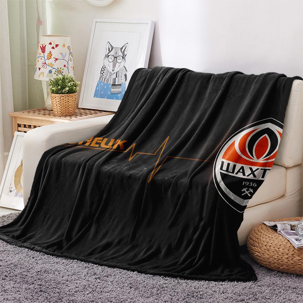 ФК Шахтер Донецк  Плед из фланели с принтом, Высокое качество, Удобный для всех сезонов, Домашний декор, Тепло и комфорт