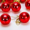 12Pcs Christmas Balls Hanging Ornament 3cm Diameter Colored Balls Party Venue Atmosphere Decoration Accessories Xmas Tree Pendant Christmas Mall