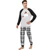Christmas Print Cute Family Set Pajamas Round Neck Long Sleeve Tops Pants Baby Onesies Home Clothes Christmas Party Family Set