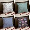 Zigzag Meander Pattern Cushion Cover Reversible Soft Durable Pillow Cover Home  Car MultiScene Use for Daily Comfort