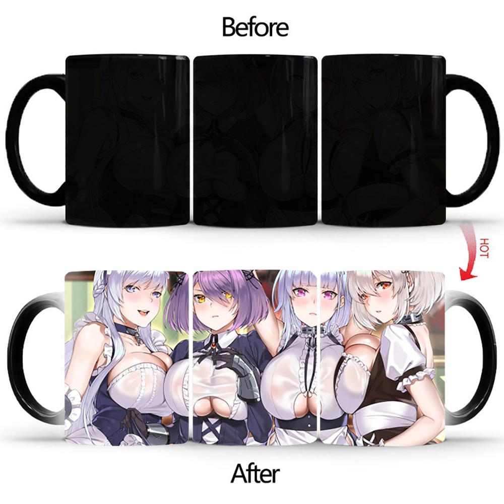 Кружка Sexy Girl, меняющая цвет фарфоровая кофейная чашка BSKT-040, оригинальные кружки, чашки и кружки, персонализированные подарки, посуда для напитков, керамический бар