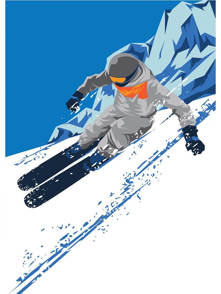 Скандинавские горные лыжи, скалолазание, зимние постеры с принтом, холст, картина, праздничная настенная художественная картина для гостиной, украшение для дома