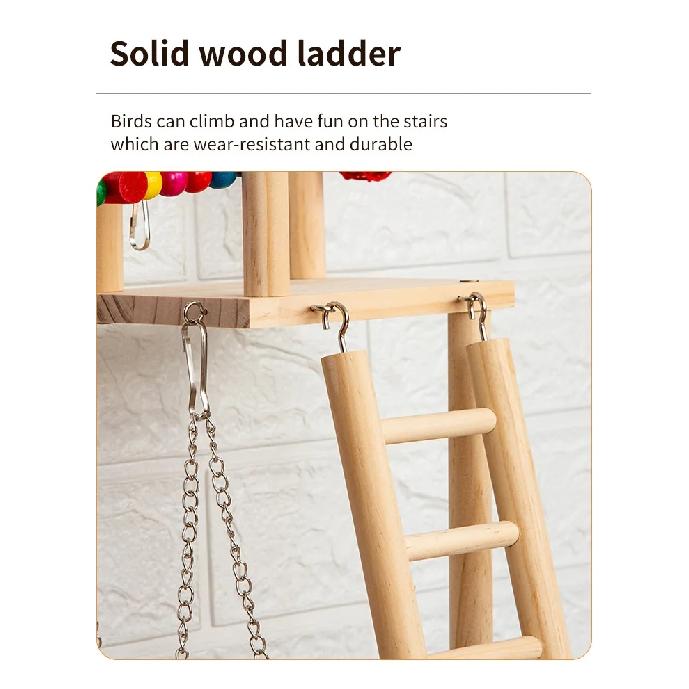 Solid Wood Bird Stand Zanthoxylum Training Playground Platform Hand Parrot Bird Supplies Birdcage Model