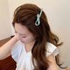 Leopard Print Bow Spring Clip Korean Style Bowknot Hairpin Retro Acetic Acid Bow Hair Clip Girl