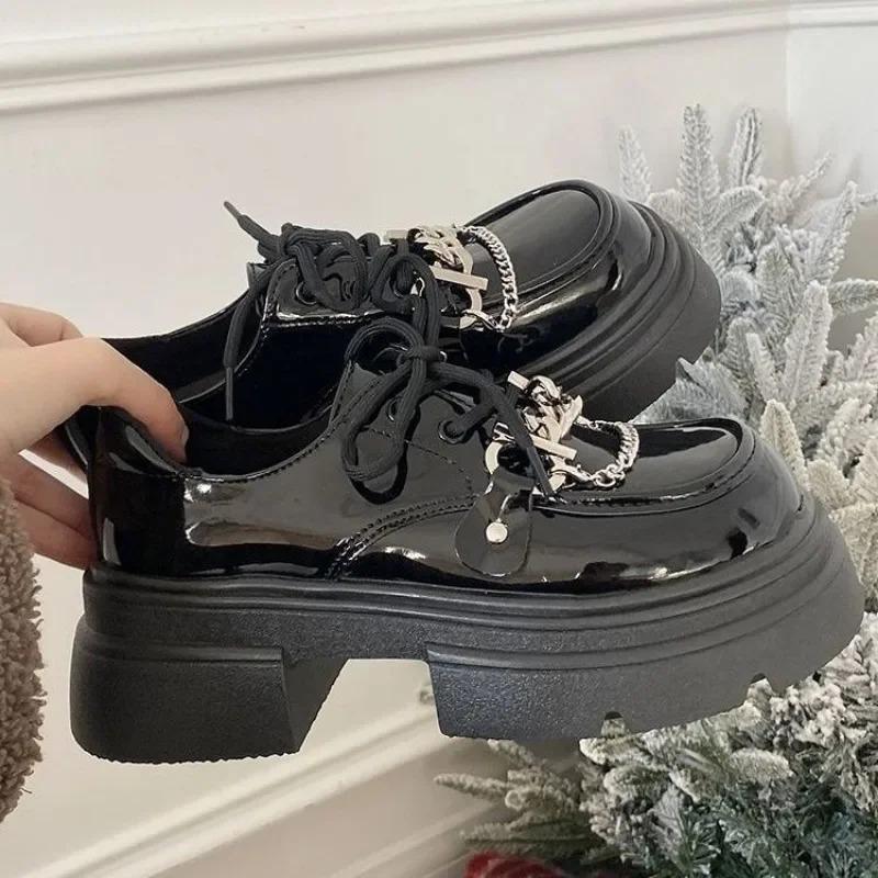 Туфли-лодочки женские на платформе с круглым носком, обувь с каблуком средней высоты, шикарный носок, без застежки, обувь по акции, высокое качество, новейшая скидка