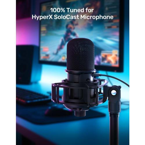 Etour Hyperx SoloCast Compatible Microphone Shock Mount with Pop Filter, Noise Reduction, 1/4" & 3/8" Screw Adapters, 2-Year Manufacturer's Warranty,
