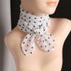 1 PC Ladies' Polka Dot Small Square Scarf With Printed Polka Dot Scarf, Silk Scarf