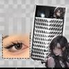 Mengji Shangpin Dense Clustered False Eyelashes, 12 Rows, European & American Style, Light & Volumizing Oblique Fox Eye Design