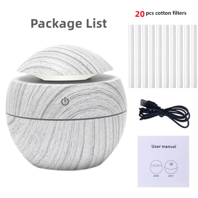 Мини-увлажнитель воздуха Usb ультразвуковой диффузор аромата под дерево 7 светодиодный светильник электрический диффузор эфирного масла для домашней ароматерапии