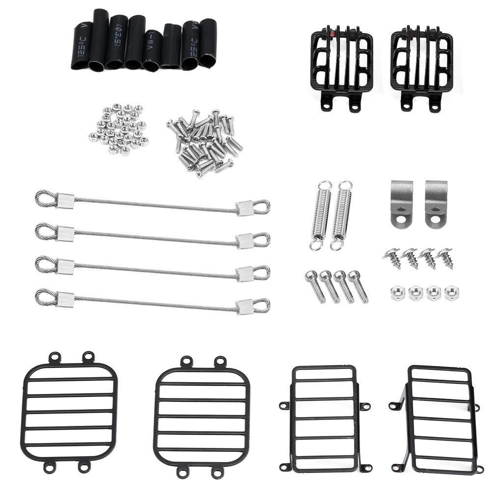 Металлический защитный кожух для передней и задней оптики из стального троса для радиоуправляемой машины, совместимый с TRX 4 TRX 6 4X4 6X6 G63 G500