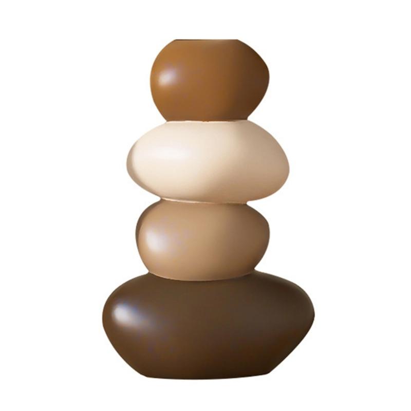 Фигурки оленей из смолы с вазой для цветов, статуэтка маленького животного, скульптура, настольное украшение для декора дома, подарок на новоселье