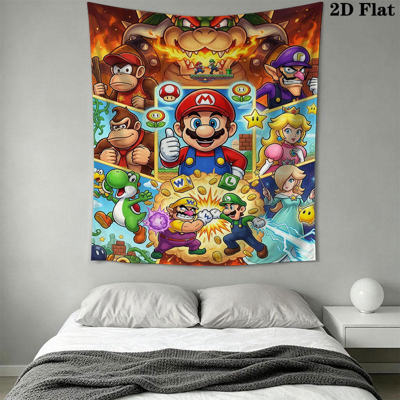 Race Mario Kart Wall Hanging Printed Fabric Blanket Decorative Tapestries for Bedroom Living Room Home Decor