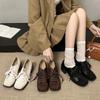 Туфли верхняя одежда на шнуровке французский ретро Мэри Джейн темперамент 2025 Мори кэжуал осень и зима толстый каблук одинарные туфли новые