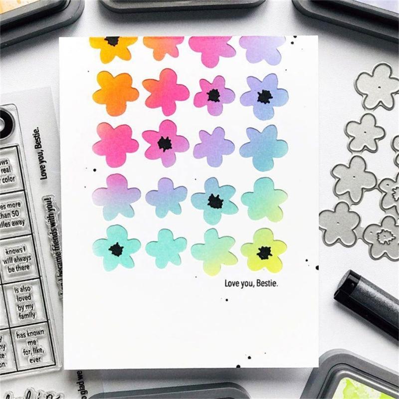 Вырубки для цветов из углеродистой стали, шаблоны для тиснения металла, декоративная бумага для тиснения, вырубки для изготовления открыток