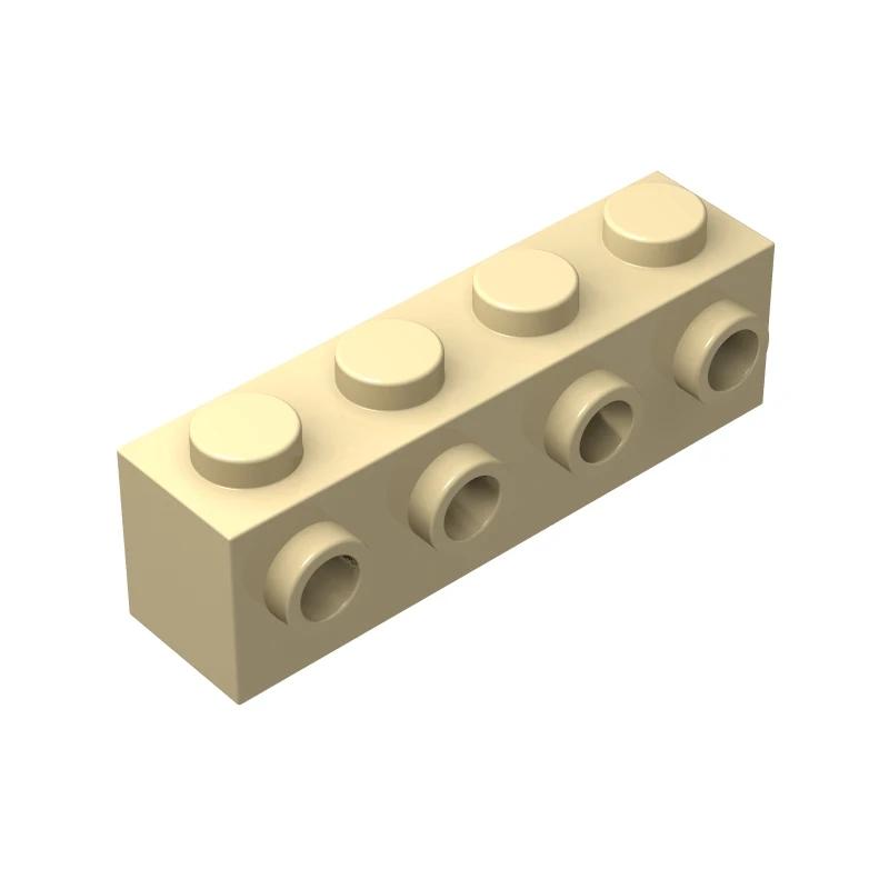 100 шт. MOC Частицы 30414 Кирпич Модифицированный 1 x 4 со штырьками сбоку Строительные блоки DIY Совместимые Сборные Высокотехнологичные Игрушки