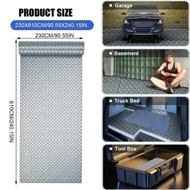 Thick PVC Floor Mat Roll,  Non-Slip, Waterproof  Easy To Clean - Ideal for Kitchen, Bathroom, Garage, Swimming Pool