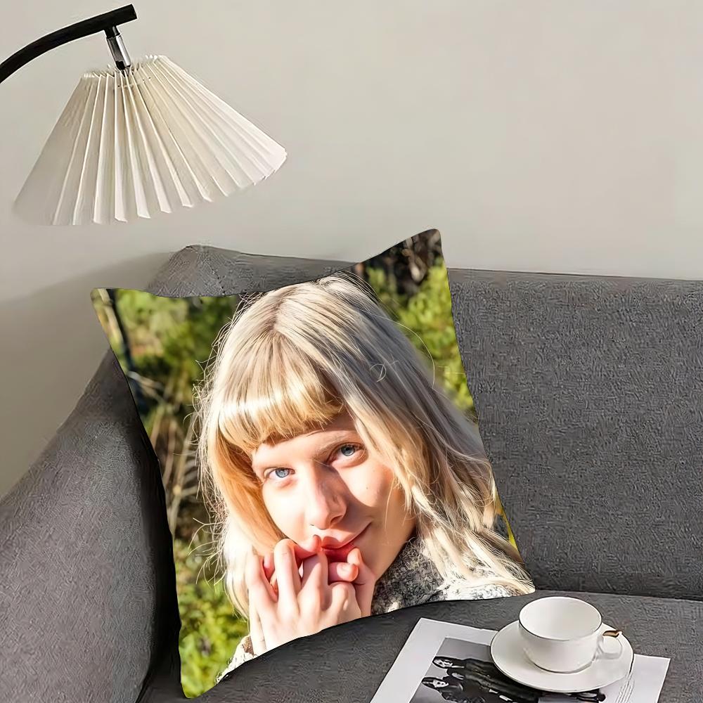 AAURORA Singer Cushion Cover Pillowcase Ultra Soft Skin Friendly Fabric Cloud Like Comfort Concealed Zipper