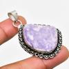 Lepidolite Gemstone Handmade 925 Silver Plated Jewelry Pendant 2.08"