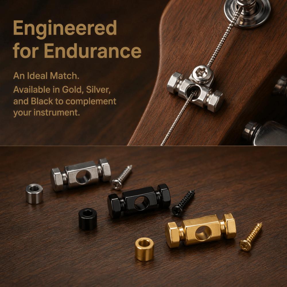 4PCS Metal Guitar String Retainer With Screw Guitar Accessory String Guide For Electric Guitars