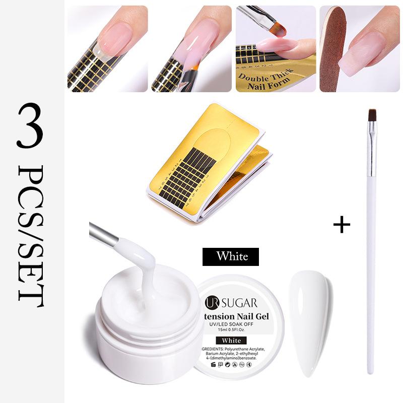 Держатель для бумаги для наращивания в коробке, набор инструментов для наращивания ногтей Crystal, быстрый УФ-клей для наращивания ногтей