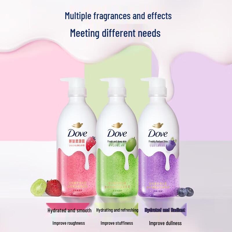 Гель для душа Dove Sweet Strawberry Essence с овсяным молоком