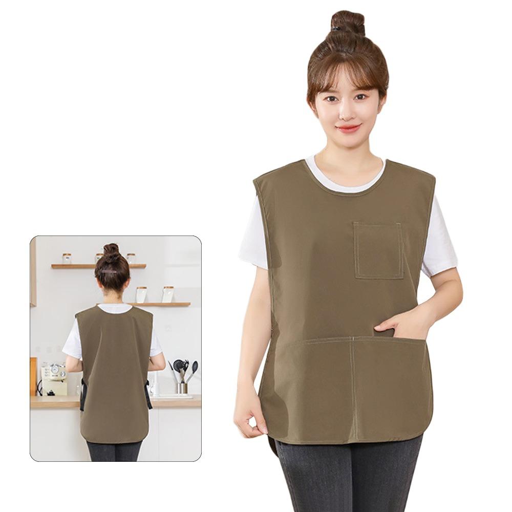 Waterproof Stain-Resistant Apron Nylon Vest Style Breathable Sleeved Apron Multipurpose Clothing Accessories