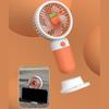 New Small Size Handheld USB Electric Fan Rechargeable Summer Fresh Versatile Power Storage Sakura Cute With Base Mini Fan  Supply