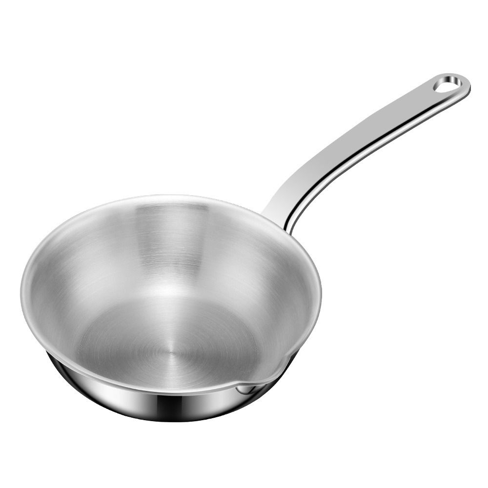 Diversion Port Stainless Steel Frying Egg Pan Silver Breakfast Cooking Pot  Complementary Food