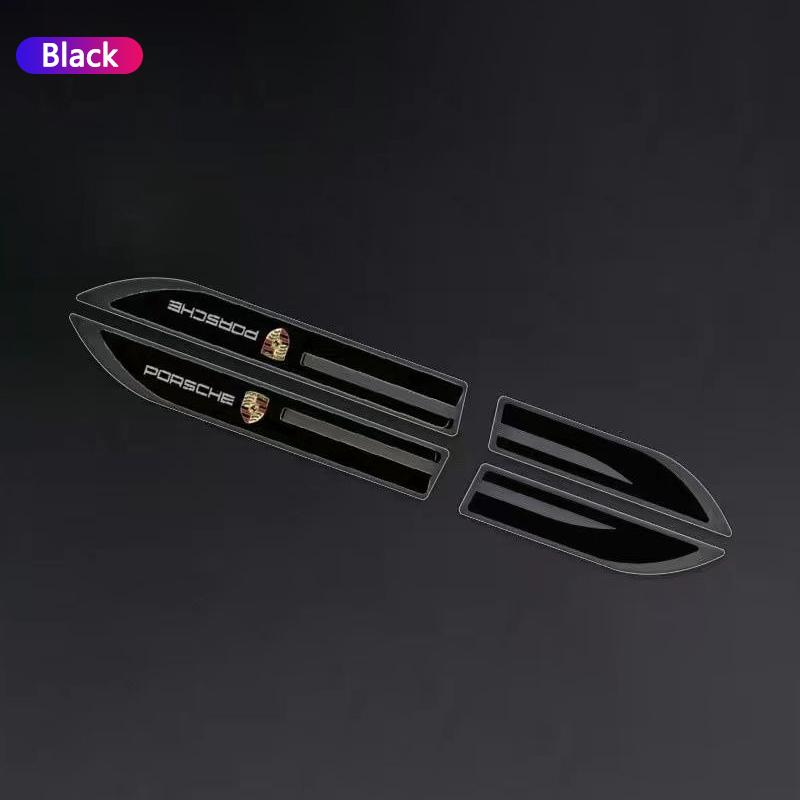 AABKW1 2Pcs Epoxy Sticker Car Fender Side Wing Emblem Badge Sticker For Porsche Panamera Macan Boxster Cayman Cayenne 911 718 Accessory
