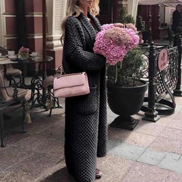 Женские свитера Зимняя мода Повседневные свободные свитера Женские осенние кардиганы Однобортные пуховики с капюшоном Большие размеры