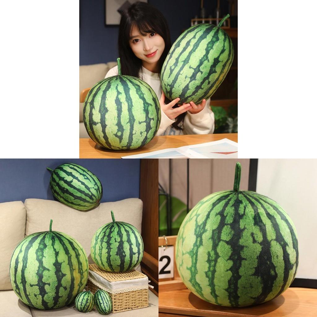 Очаровательная 3D плюшевая игрушка Арбуз Мягкая подушка для декора детской комнаты и подарков