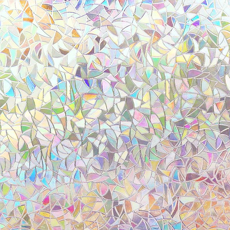 Пленка для защиты окон Статичные наклейки на окна Виниловые 3D наклейки на окна Наклейки на окна Радужная пленка для окон с защитой от ультрафиолета
