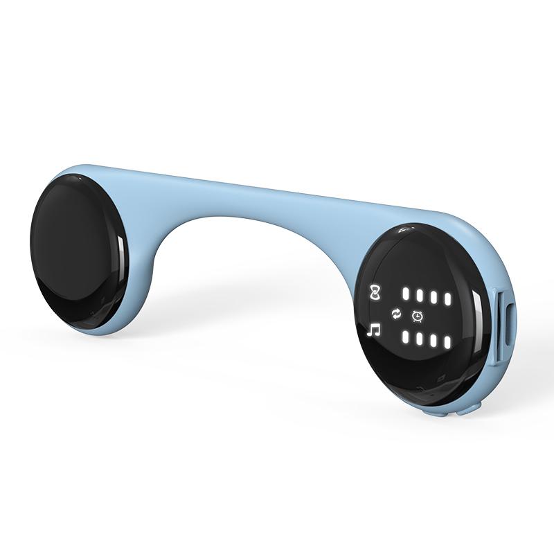 Under Pillow Bone Conduction Bluetooth Speaker White Noise Sleep Aid Music Box with LED Display Support TF Card Timed Shutdown