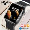 1,83-дюймовый HD большой экран Смарт-часы LIGE Черный сетчатый ремень Водонепроницаемые умные часы Bluetooth Вызов Мониторинг здоровья Спортивный умный браслет