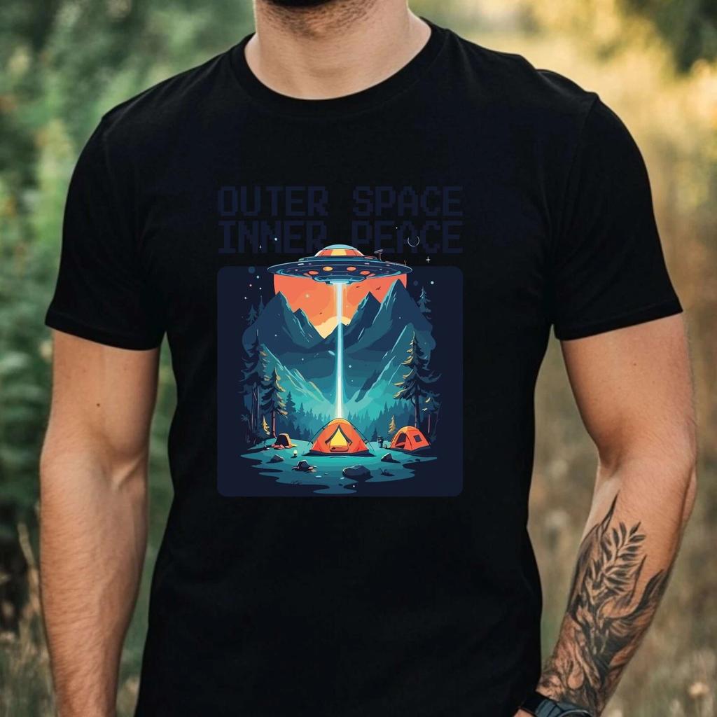 T-Shirt Herren Camping Motiv Baumwolle Größe XS bis 5XL