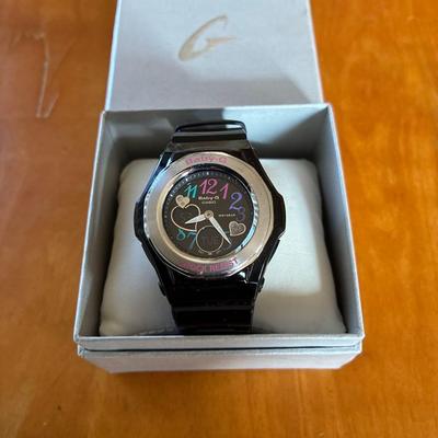 Б/у CASIO Baby-G BGA-101 Популярный Дизайн Сердечки Черный Инверсный ЖК-дисплей