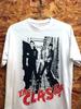 Редкий! Хлопковая белая футболка унисекс с принтом группы The Clash, размеры от S до 5XL