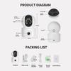 Беспроводная камера безопасности 1080P HD, Wi-Fi-камера, 3-мегапиксельная камера с панорамированием/наклоном и ИК-ночной отслеживанием движения на 360 градусов
