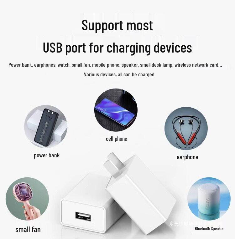 Универсальное быстрое зарядное устройство Type-C 5V2A/5V1A для устройств Android