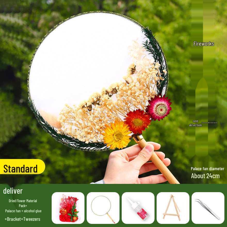 Dried Flower Fan DIY Kit for International Women's Day - Team Building & Handmade Gift
