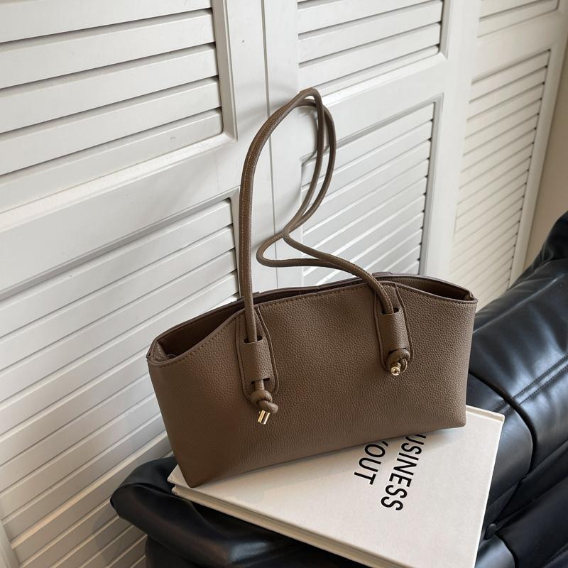 Однотонная женская сумка через плечо большой вместимости для поездок на работу в стиле ретро из искусственной кожи, повседневная женская сумка, новая