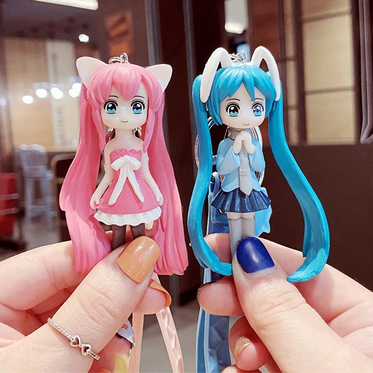 New Creative Cartoon Couple Keychains Anime Sailor Moon Doll Keychains Bag Pendant Car Accessories Key Chain Gift for Children
