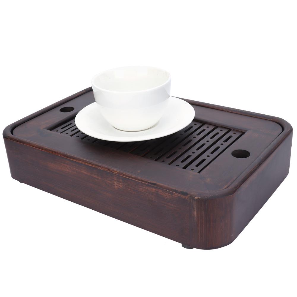 Wood Material Storage Tea Board Rectangular Shape Tea Accessory Tray Bamboo Tea Tray Household Use