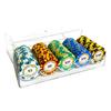 Poker Chips Set of 100 Professional Specifications 5 Types of Each 100 Pieces In with Dedicated Acrylic Case Mahjong Poker Casino Roulette Baccarat