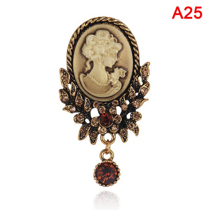 Винтажные броши S Cameo для женщин Queen's Cameo Beauty